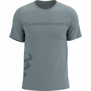 Compressport LOGO SS TSHIRT Pánské tréninkové triko, šedá, velikost M