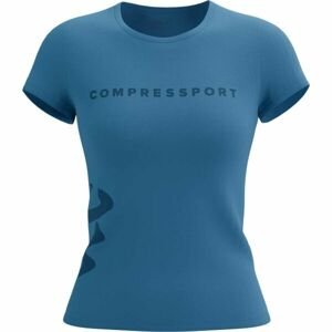 Compressport LOGO SS TSHIRT W Dámské tréninkové triko, modrá, velikost XS