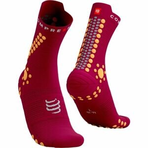 Compressport PRO RACING SOCKS v4.0 TRAIL Běžecké ponožky, červená, velikost T4