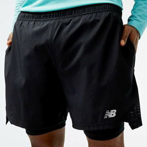 New Balance ACCELERATE PACER 5 INCH 2-IN-1 SHORT Pánské šortky, černá, veľkosť S