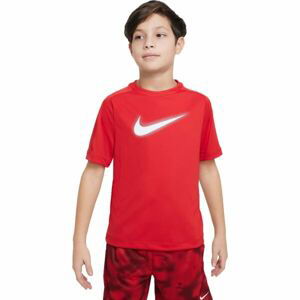Nike DF MULTI+ SS TOP HBR Chlapecké tričko, červená, velikost L