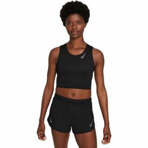 Nike FAST DF CROP TANK Dámské tílko, černá, velikost L