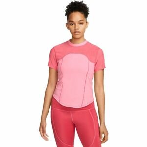 Nike DF AIR SS TOP Dámské tréninkové tričko, růžová, velikost XL