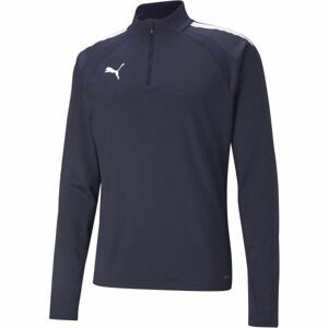 Puma TEAMLIGA 1/4 ZIP TOP Pánská fotbalová mikina, tmavě modrá, velikost M