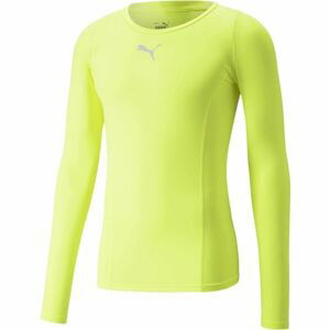 Puma LIGA BASELAYER TEE LS Pánské funkční triko, reflexní neon, velikost XXL