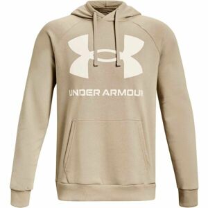 Under Armour RIVAL FLEECE BIG LOGO HD Pánská mikina, béžová, velikost L