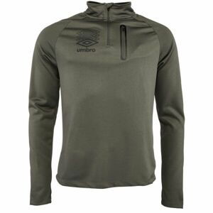 Umbro FW TERRACE POLY 1/4 ZIP Pánská mikina, khaki, velikost XXL