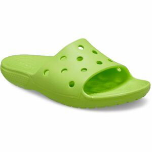 Crocs CLASSIC CROCS SLIDE K Dětské pantofle, zelená, velikost 34/35