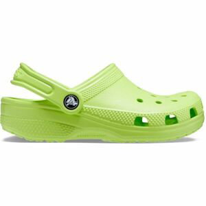 Crocs CLASSIC CLOG K Dětské pantofle, světle zelená, velikost 32/33
