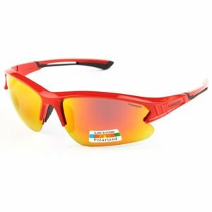 Finmark FNKX2310 Sportovní sluneční brýle s polarizačními čočkami, červená, velikost UNI