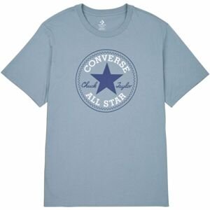 Converse STANDARD FIT CENTER FRONT CHUCK PATCH CORE TEE Unisexové tričko, světle modrá, veľkosť L