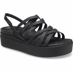 Crocs BROOKLYN STRAPPY LOWWDG Dámské sandály, černá, velikost 39/40