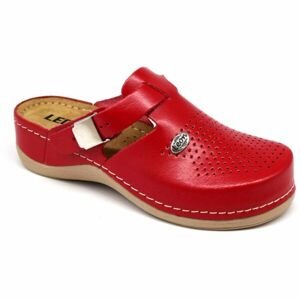LEONS LUNA Dámské pantofle, červená, velikost 39