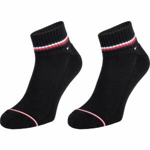 Tommy Hilfiger MEN ICONIC QUARTER 2P Pánské ponožky, černá, veľkosť 47-49