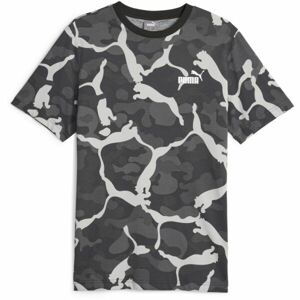 Puma ESS + CAMO AOP TEE Pánské triko, tmavě šedá, velikost M