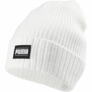 Puma RIBBED CLASSIC CUFF BEANIE Unisex pletená čepice, bílá, velikost UNI