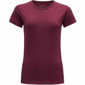 Devold BREEZE MERINO 150 T-SHIRT Dámské triko, vínová, velikost S