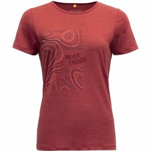 Devold HELLESYLT MERINO 130 TEE Dámské triko, červená, veľkosť XS