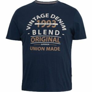 BLEND REGULAR FIT Pánské tričko, tmavě modrá, veľkosť XXXL
