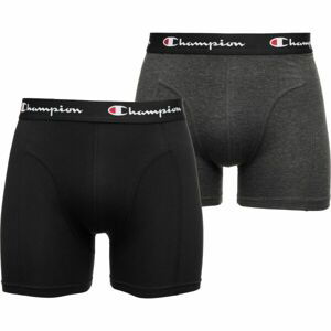 Champion LEGACY 4PK Pánské boxerky, tmavě šedá, velikost L