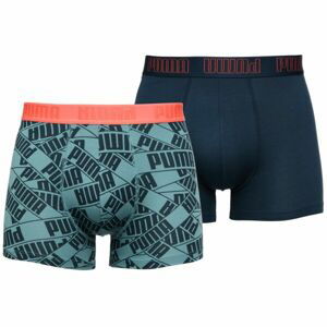 Puma PRINT BOXER 2P Pánské boxerky, modrá, velikost S