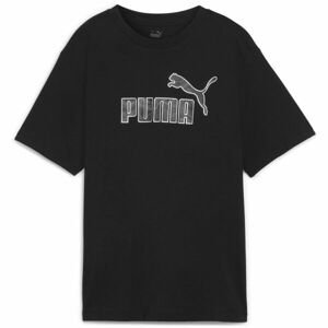 Puma ESSENTIALS + MARBELEIZED Dámské triko, černá, velikost XS