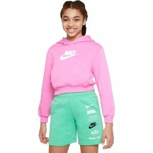 Nike SPORTSWEAR CLUB FLEECE Dívčí mikina, růžová, velikost S