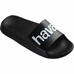 HAVAIANAS SLIDE CLASSIC LOGO MANIA Unisex pantofle, černá, velikost 39/40