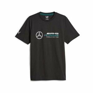 Puma MERCEDES-AMG PETRONAS F1 TEAM ESSENTIALS Pánské triko, černá, velikost M