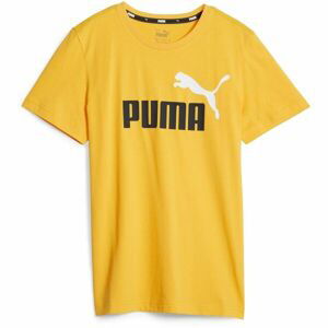 Puma ESS+2 COL LOGO TEE B Dětské triko, žlutá, velikost 140