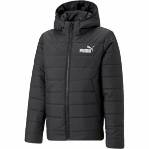 Puma ESSENTIALS HOODED PADDED JACKET Chlapecká bunda, černá, veľkosť 152