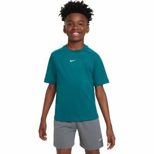 Nike DF MULTI SS TOP Chlapecké tréninkové tričko, tmavě zelená, velikost XL