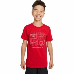 Nike DF TEE CULTURE OF BBALL Chlapecké tričko, červená, velikost S