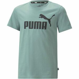 Puma ESS LOGO TEE B Chlapecké triko, zelená, velikost 128