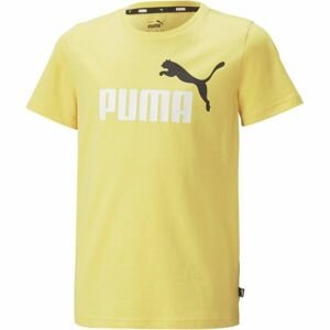Puma ESS+2 COL LOGO TEE B Dětské triko, žlutá, velikost 140
