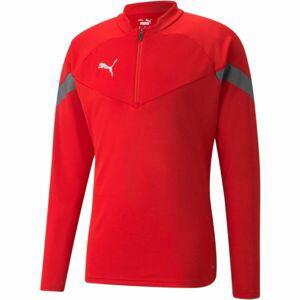 Puma TEAMFINAL TRAINING 1/4 ZIP TOP Pánská sportovní mikina, červená, velikost XXXL