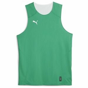 Puma HOOPS TEAM REVERSE PRACTICE JERSEY Pánský basketballový dres, zelená, velikost S