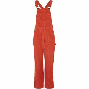 O'Neill CORD DUNGAREE Dámské laclové kalhoty, červená, velikost XL