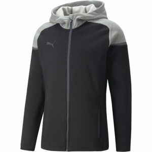 Puma TEAMCUP CASUALS HOODED JKT Pánská tréninková mikina, černá, velikost XXXL