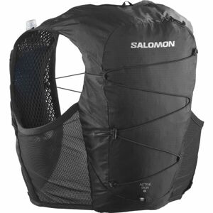 Salomon ACTIVE SKIN 8 WITH FLASKS Běžecká vesta, černá, velikost