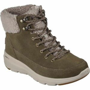 Skechers GLACIAL ULTRA - WOODLANDS Dámská zimní obuv, khaki, veľkosť 39