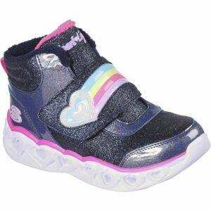 Skechers HEART LIGHTS - BRILLIANT RAINBOW Dívčí zimní boty, tmavě modrá, velikost