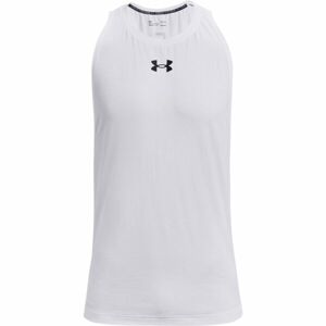 Under Armour BASELINE Pánské tílko na basketbal, bílá, velikost XL