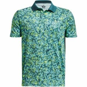 Under Armour PERFORMANCE FLORAL SPECKLE POLO Chlapecké polotričko, zelená, velikost L