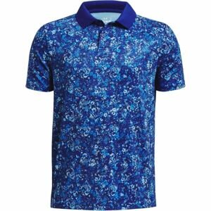 Under Armour PERF FLORAL SPECKLE POLO Chlapecké polotričko, modrá, velikost XL