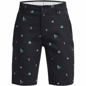 Under Armour GOLF PRINTED SHORT B Chlapecké golfové šortky, černá, veľkosť L