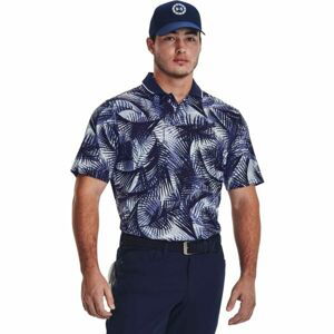 Under Armour ISO-CHILL GRPHC PALM POLO Pánské polotričko na golf, modrá, velikost M