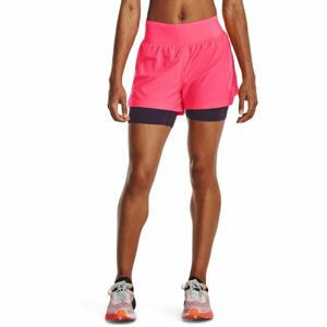 Under Armour RUN STAMINA 2IN1 SHORT Dámské běžecké kraťasy, růžová, velikost md