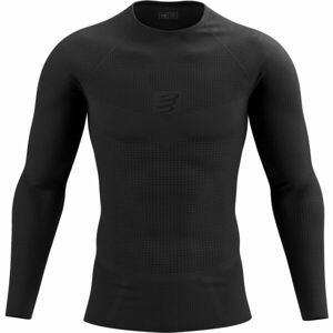 Compressport ON/OFF BASE LAYER LS TOP M Pánské funkční triko, černá, veľkosť M