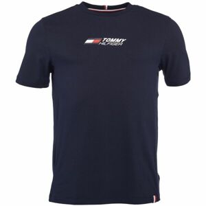 Tommy Hilfiger ESSENTIAL BIG LOGO TEE Pánské tričko, tmavě modrá, velikost XL